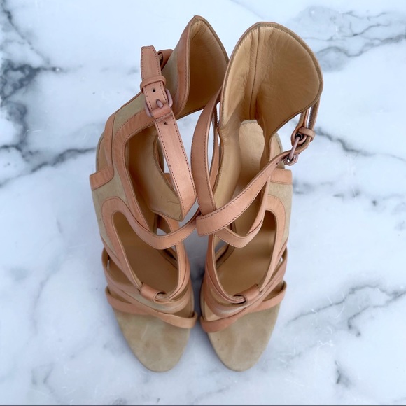 Balenciaga leather and suede ankle-wrap gladiator sandal size IT 39 US 9 - Picture 8 of 16